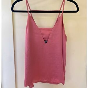 Pink Satin Keyhole Tank - Shinestar
